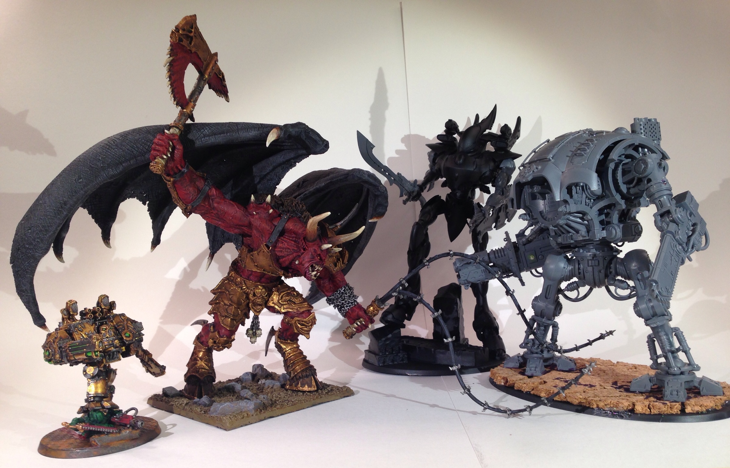 For a sense of scale, from left to right: Sonic Dreadnought, An’ggrath, Wra...