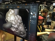 Some ZBrush action at the Steamforged Games booth